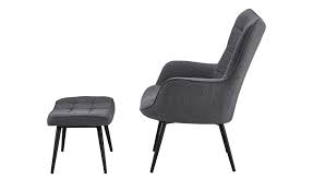 Sessel günstig kaufen mit oder ohne hocker: Sessel Mit Hocker Dunkelgrau Bei Mobel Kraft Online Kaufen