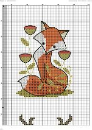 Cross Stitch Fox Free Chart Cross Stitch Embroidery