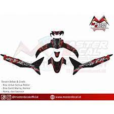 Stiker sporty buat vega r new : Stiker Yamaha New Vega R Hitech Red Variasi Grade A