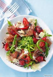 Erdbeer Rauke Salat Mit Schinken Rezept Rezepte Salat Und Leckere Salate