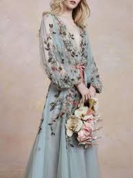 Fashion Dress Floral Embroidery Dress Fairy Dress Fancy Gowns