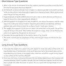 Important Questions For Class 9 Science Chapter 10 Gravitation This Or That Questions Science Sample Question Paper