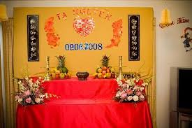 Vietnamese Tea Ceremony Altar Weddingbee Photo Gallery Tea Ceremony Engagement Party Decorations Vietnamese Wedding