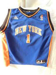 New York Knicks Amar E Stoudemire Nba Adidas Blue Jersey Child Size Large Adidas Newyorkknicks Blue Adidas New York Knicks Jersey