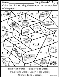 Free worksheets and printables for kids. Long Vowel O Teams Worksheets Oa O E
