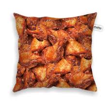 Chicken Wings Invasion Throw Pillow Case Shelfies