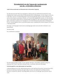 Schwabenbrief von der Tagung der Landessynode vom 26.