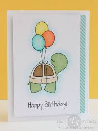 Happy Birthday Birthday Card Drawing Ideas For Kids Turtle Birthday By Whoistracy Cards And Paper Crafts At Splitcoaststampers Birthday Card Drawing Card Drawing Simple Birthday Cards