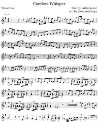 Baixar músicas grátis, download musicas grátis, musicas download. Careless Whisper Tenor Sax Saxophone Sheet Music Clarinet Sheet Music Alto Saxophone Sheet Music