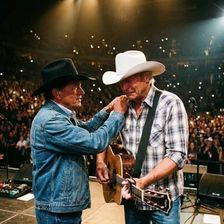 Country music legends share emotional stage moment | Nashville, TN
