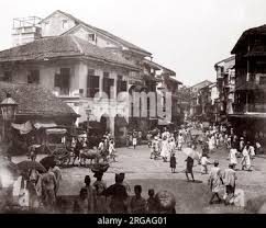 c. 1880s India - street scene, Bombay ...