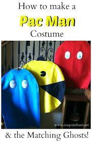 How To Make A Pacman Costume And Matching Ghost Costumes Diy Halloween Costumes For Kids Halloween Costumes For Kids Diy Halloween Costumes