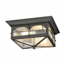 Gruenlich semi flush mount for outdoor and indoor, k9 crystal ceiling light fixture with 2 light e12 base, metal housing with oil rubbed bronze finish (bulb not included) 4.6 out of 5 stars 159 $56.99 $ 56. Home Decorators Collection Brimfield 2 Light Aged Iron Outdoor Flushmount Light Hb7045a 292 The Home Depot