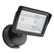 Security lighting doesn't have to cost a fortune to make an impact. Lithonia Lighting Bronze Outdoor Integrated Led Wall Mount Flood Light With Dusk To Dawn Photocell Olfl 14 Pe Bz M4 The Home Depot