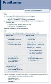 De Ontkenning De Negatie Grammatica Spraak En Taal Taal