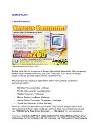 Maybe you would like to learn more about one of these? Contoh Iklan Caca Pdf