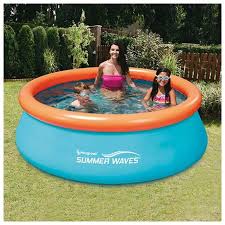 Summer Waves 8 Foot Inflatable Pool With Aquatic Floor Pattern Pin It To Win It Kid Pool Inflatable Swimming Pool Summer Waves