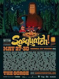 Create a blank music poster. Sasquatch Music Festival Poster Fonts In Use
