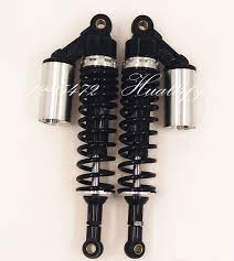 Universal One Pair 360mm 14 Motorcycle Rear Air Shock Absorber 7mm Spring For Honda Yamaha Suzuki Kawasaki Black Silver Air Shocks Suzuki Yamaha
