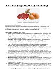 Tempe merupakan makanan tinggi protein yang bagus untuk para vegetarian. 25 Makanan Yang Mengandung Protein Tinggi Pdf