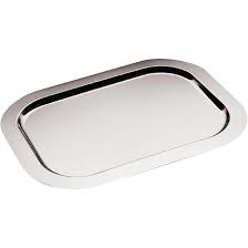 A&b home large rectangle mirrored tray. Aps Large Stainless Steel Service Tray 580mm Cf026 Buy Online At Nisbets