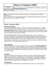 Ferguson, legal case in which the u.s. Plessy Vs Ferguson Video And Reading Plessy Vs Ferguson 1896 Directions After Watching The Video And Reading The Text Below Answer The 5 Analysis Course Hero