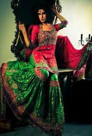 Red And Green Gharara Pakistani Bridal Wear Pakistani Wedding Outfits Indian Fashion