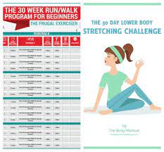 Daily bodyweight exercises for women and for men to get perfect legs and butt. Beginner Running Plan 30 Day Flexibility Challenge Workout Etsy