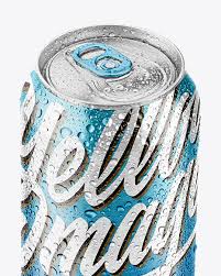 Download Can With Condensation Mockup In Can Mockups On Yellow Images Object Mockups PSD Mockup Templates