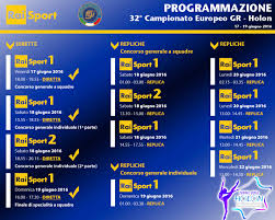 Via internet dal sito ufficiale in ottima qualità hd , su tivusat la piattaforma satellitare italiana. Federazione Ginnastica D Italia Holon La Programmazione Rai Degli Europei Di Ritmica