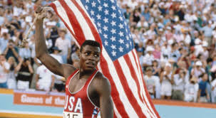 Carl lewis of the united states stands on the podium to receive his gold medal for winning the men's 4 x 100m relay metres event at the xxiii olympic. Carl Lewis 1984 Olympics La Journal Hotels