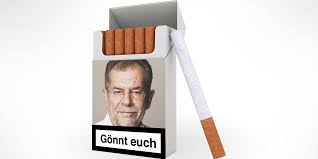 Die parteichefs simone peter und cem özdemir erklärten. Statt In Schulklassen Bild Von Van Der Bellen Auf Allen Zigarettenschachteln