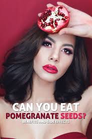 Red seeds are edible, the white membranes and pith and skin should be discarded. Pomegranate Seeds Benefits And Tips Pomegranate Benefits Pomegranate How To Eat Organic Remedy