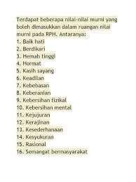 What does murni mean in english? Nilai Nilai Murni