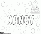 Dibujo de nancy y sus amigos para colorear. Nancy Nombre Ingles Para Nina Para Colorear Pintar E Imprimir