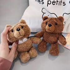 3d Cute Earphone Case For Airpods Pro Case Cartoon Knitted Plush Cover For Apple Airpods 3 Pro Brown Bear Headphone Earp Teddy Dog Teddy Bear Plush Airpod Case
