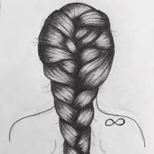 Use long and dark strokes to show the length of your hair. 10 Amazing Drawing Hairstyles For Characters Ideas Girl Hair Drawing How To Draw Braids Hair Sketch