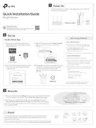Alternatively, follow the quick setup instructions on the extender's web management page. Tp Link Re450 Re550 User Manual Manualzz