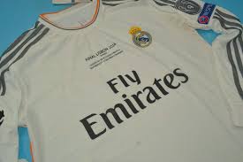 Benefits of this real madrid home shirt •celebrates the championship through an iconic star on the jersey •club's crest thermal stamped and logo on the sleeve •100% polyester, interlock 150g. Real Madrid 2013 14 Ucl Final Long Sl Jersey Free Shipping