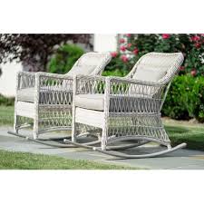 Rosecliff Heights Chretien Pair Rocking Chair With Cushions Wayfair In 2020 Wicker Rocking Chair Outdoor Wicker Rocking Chairs Outdoor Rocking Chairs