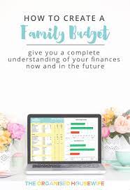 How To Create A Family Budget - The Organised Housewife