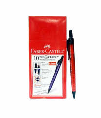 The pencil's long, thin twist eraser lets you precisely erase small mistakes without having to frequently replace the eraser. Faber Castell Tri Click Mechanical Pencil 0 7mm Pack Of 10 Buy Online At Best Price In India Snapdeal
