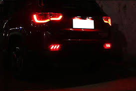 Optic Tube Style Led Bumper Reflector Lights For 17 Up Jeep Compass Function As Tail Brake Rear Fog Lamps Jeep Compass Jeep Led Lights Jeep