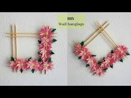 Diy Easy Paper Flower Wall Hanging Diy Room Decor Home Decorative Idea Youtube Flower Diy Crafts Paper Flower Wall Art Paper Decorations Diy