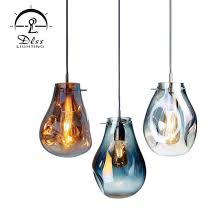 China Amber Smoky Blue Glass Pendant Light With E27 China Glass Pendant Light Blue Pendant Light