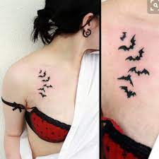 Tattoo uploaded by Miranda Gabriella • #bats. #pinterest #black #collarbone  • Tattoodo