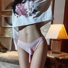 Amazon.co.jp: メンズひも弦,セクシーな男性の下着のセックス,メンズアイスシルクエロパンティー、シルキーセクシービットパンツ-pink_Opening  : ファッション