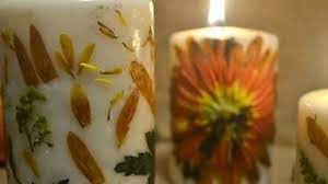 Dress up a candle with pressed flowers. Diy Pressed Flowers Candle Easy Youtube