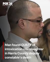 DRIVER FOUND GUILTY: Adolfo Serrano was found guilty of intoxication  manslaughter in the 2022 death of Harris County Precinct 7 Deputy Constable  Jennifer Chavis. The jury deliberated for less than an hour