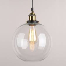 Free delivery and returns on ebay plus items for plus members. Louvra Glass Pendant Light Vintage Industrial Clear Glass Ball Globe Shade Pendant Ceiling Lights With Retro Metal Bronze Lamp Base For Coffee Bar Restaurant Buy Online In Antigua And Barbuda At Antigua Desertcart Com